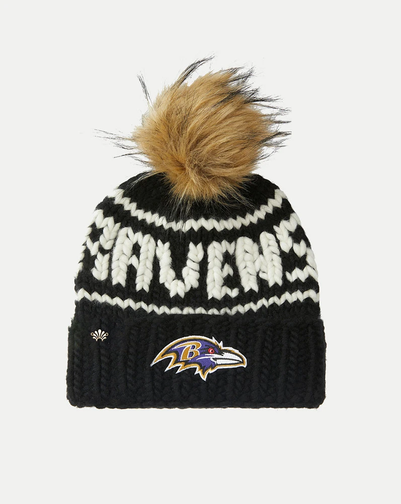 Baltimore Ravens Beanie in Black | Veronica Beard