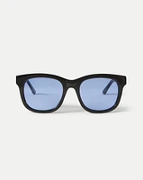Jane Square-Frame Sunglasses in Black | Veronica Beard