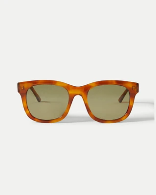 Jane Square-Frame Sunglasses in Honey | Veronica Beard