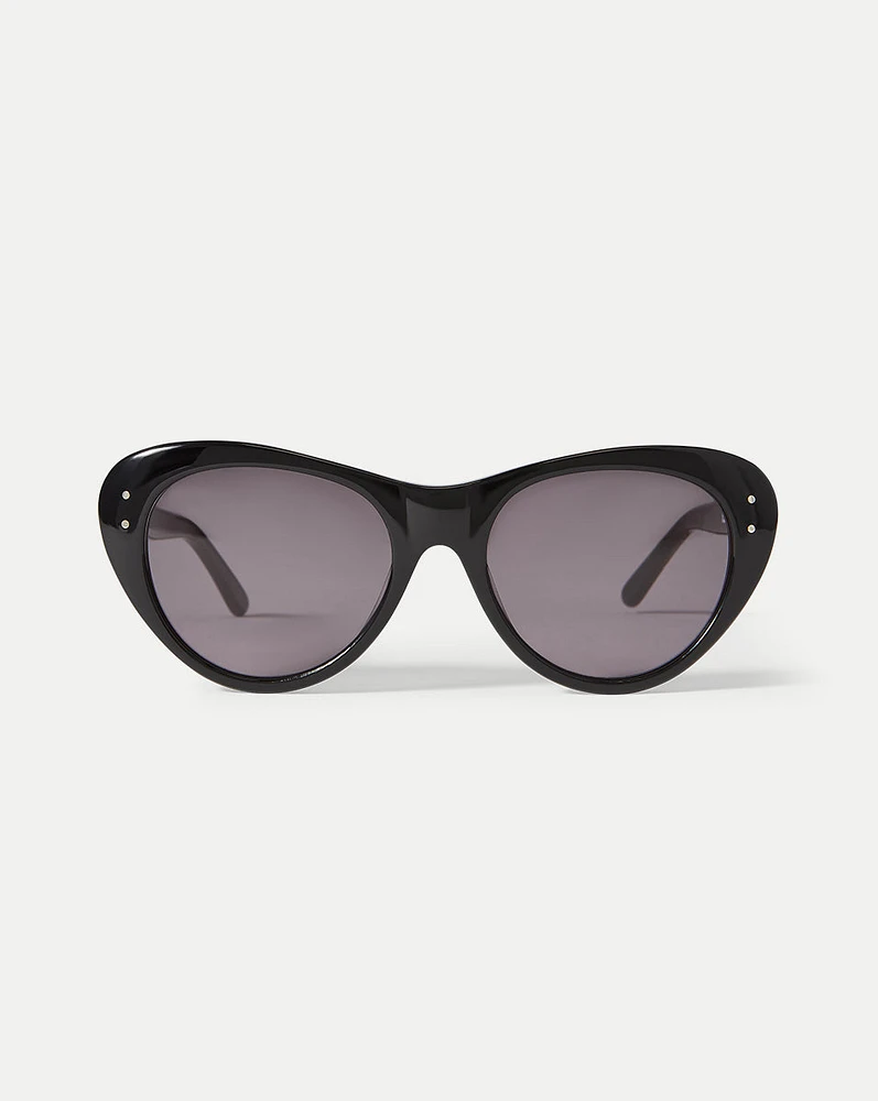 Edie Cat-Eye Sunglasses in Black | Veronica Beard