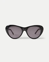 Edie Cat-Eye Sunglasses in Black | Veronica Beard