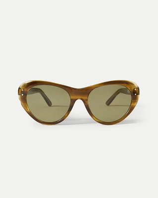 Edie Cat-Eye Sunglasses in Tortoise | Veronica Beard