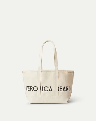 Canvas Logo Tote in Natural | Veronica Beard