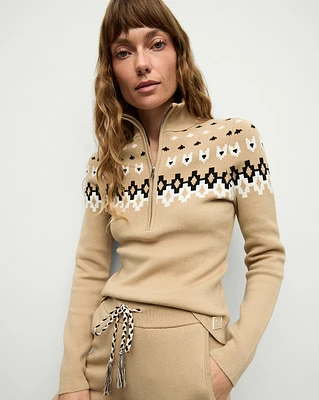 Fairbanks Blanche Knit Turtleneck in Khaki | Veronica Beard