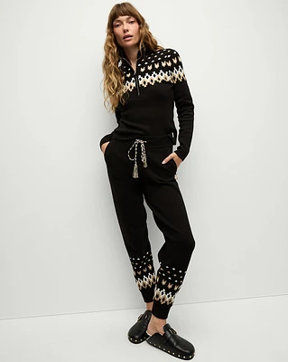 Fairbanks JoJo Knit Jogger in Black | Veronica Beard