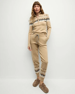 Fairbanks JoJo Knit Jogger in Khaki | Veronica Beard