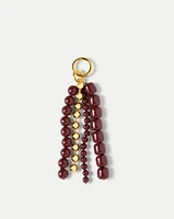 Triple Chain Bag Charm in Oxblood | Veronica Beard