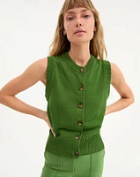 Percy Sweater Vest in Green | Veronica Beard