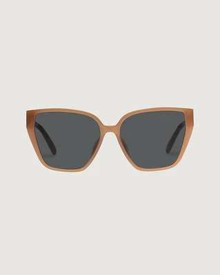 Oversized Cat-Eye Tan Sunglasses | Veronica Beard