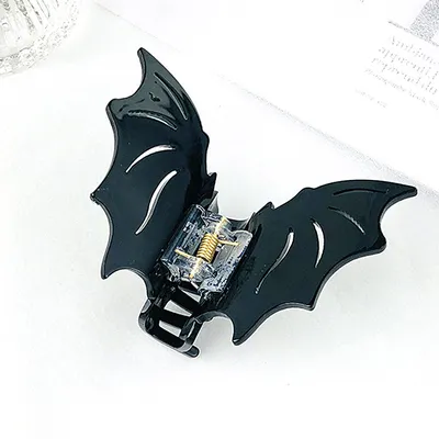 Black Bat Hair Claw Clip