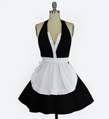 Black and White Sweet French Maid Hostess Vintage Inspire