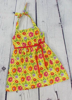 Girl's Yellow Flowers Dress