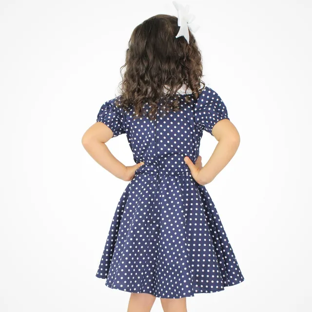 i love lucy blue polka dot dress Happy National Polka Dot Day! No one rocked polka dots quite like Lucy Ricardo! Did you know an iconic blue polka dot dress designed by Elois Jenssen for Lucille Ball's role on