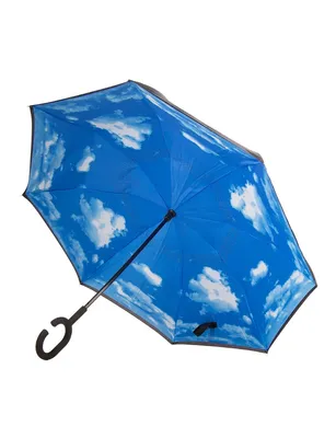 Printed upside down umbrella (208-BRELLA/H11 1488320 Taille Unique BLEU)