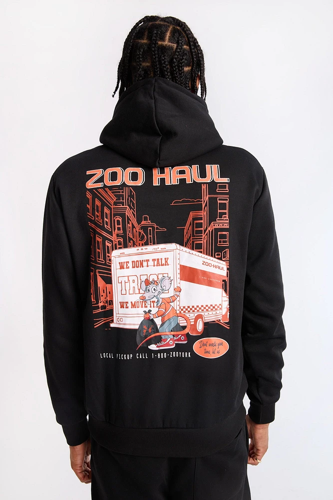 Zoo York Mens Haul Graphic Hoodie - Black /