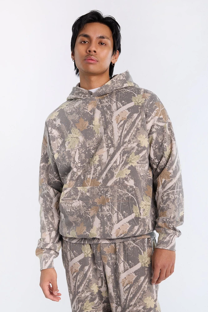 Arsenic Mens Tree Camo Oversized Hoodie - /