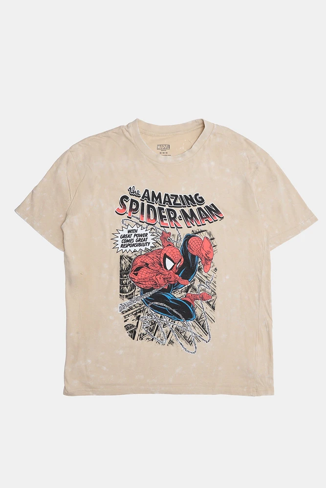 Mens The Amazing Spider-Man T-Shirt - Tan /