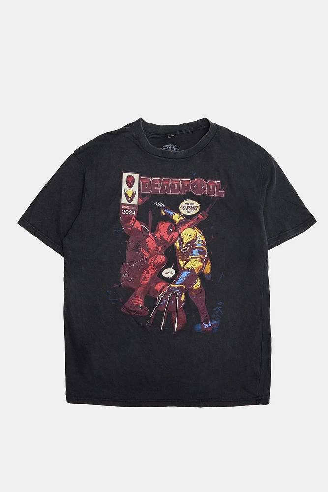 Mens Deadpool & Wolverine T-Shirt - Black /