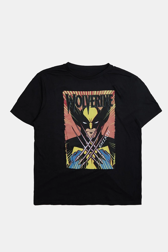 Mens Wolverine Graphic T-Shirt - Black /