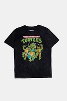 Mens TMNT Acid Wash T-Shirt - Black /