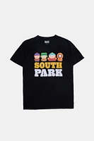 Mens South Park Acid Wash T-Shirt - Black /