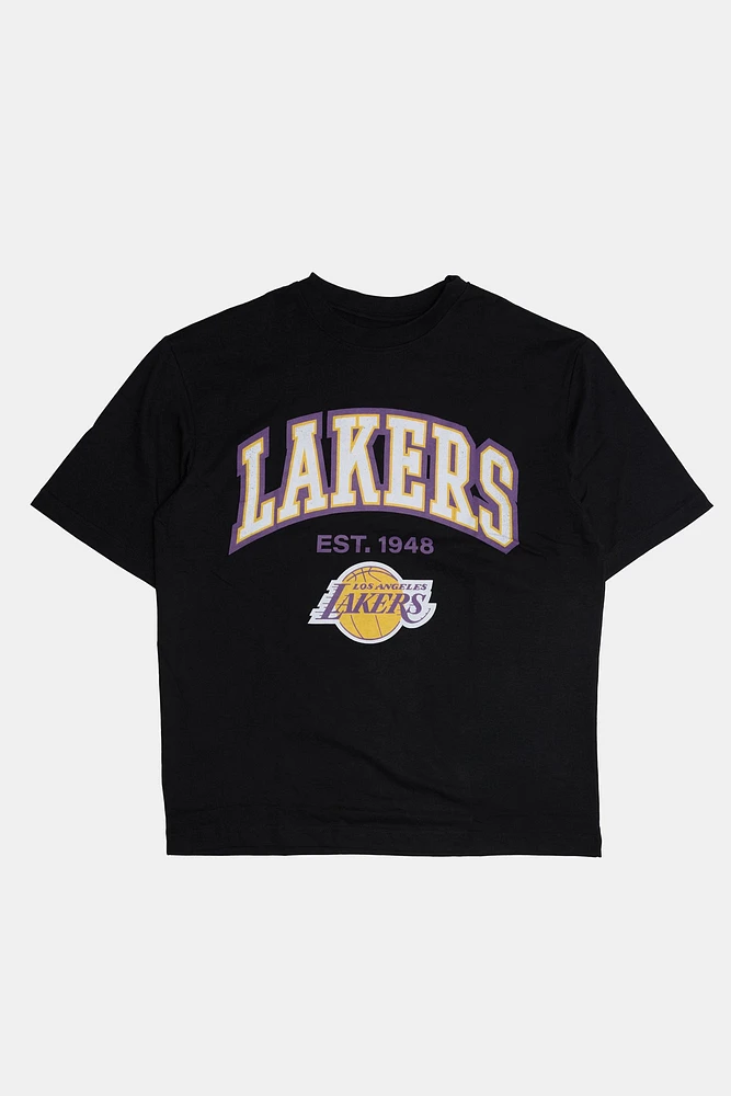 Mens LA Lakers Oversized T-Shirt - Black /