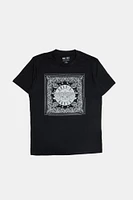 Mens Guns N' Roses Paisley Print T-Shirt - Black /