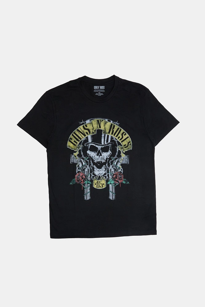 Mens Guns N' Roses Graphic T-Shirt - Black /