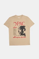 Mens 2Pac Graphic T-Shirt - Tan /