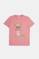 Mens SpongeBob SquarePants Graphic T-Shirt - Rose /