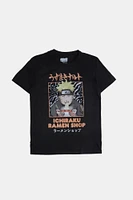 Mens Naruto Ramen Shop Graphic T-Shirt - Black /