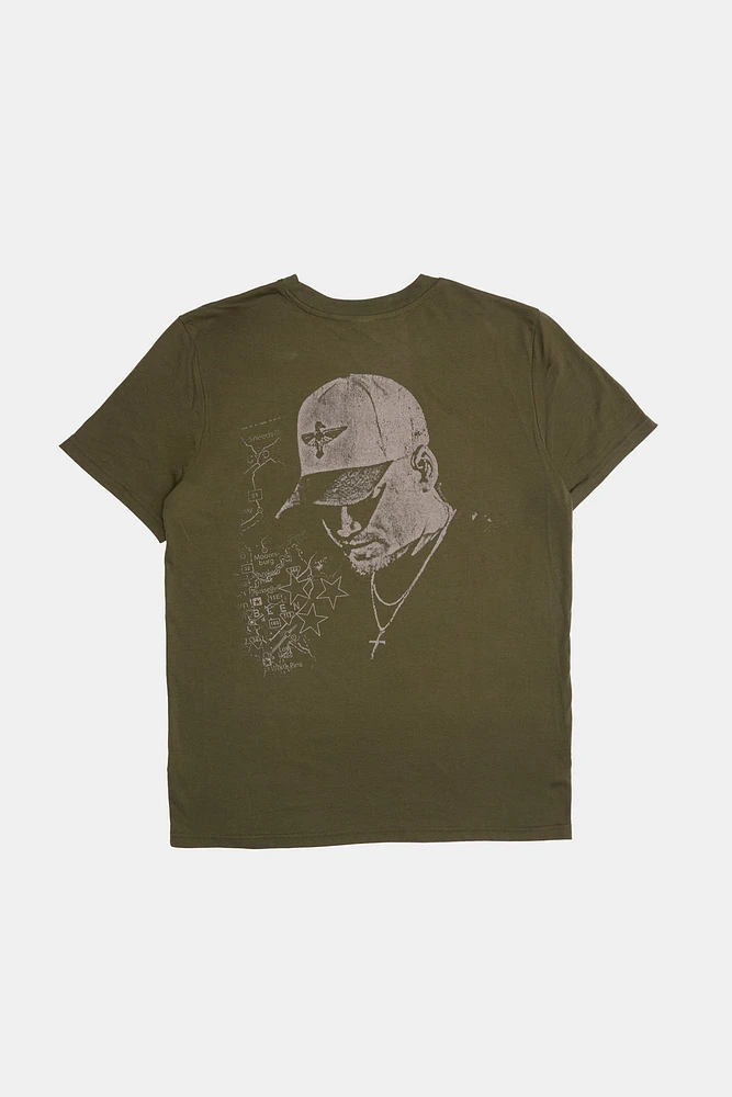 Mens Morgan Wallen Graphic T-Shirt - Dark Green /