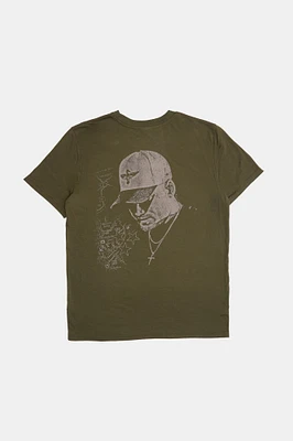 Mens Morgan Wallen Graphic T-Shirt - Dark Green /