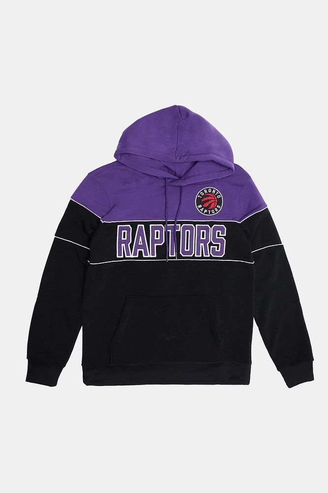 Mens Toronto Raptors Colour Block Hoodie - Black /