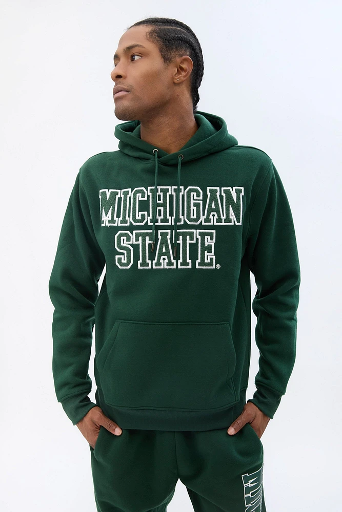 Mens Michigan State Hoodie - Green /