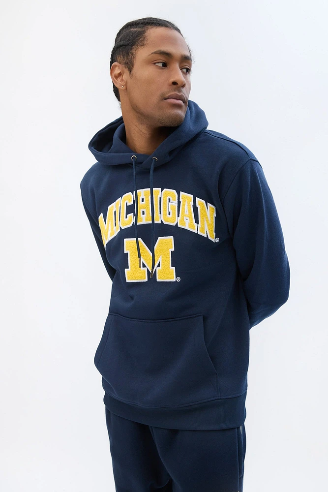 Mens Michigan Popover Hoodie - Navy /