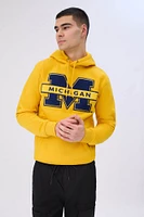 Mens Michigan Chenille Logo Hoodie - Yellow /