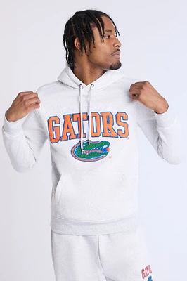 Mens Florida Gators Chenille Logo Hoodie - Heather Grey /