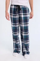 West49 Mens Teal Plaid Pajama Bottoms - /