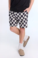 Arsenic Mens 8" Checkered Boardshorts - Black /