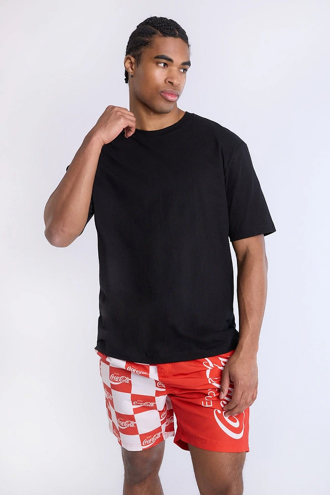 Mens Coca-Cola Beach Short 7" - Red /