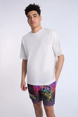 Mens TMNT Beach Short 7" - Black /