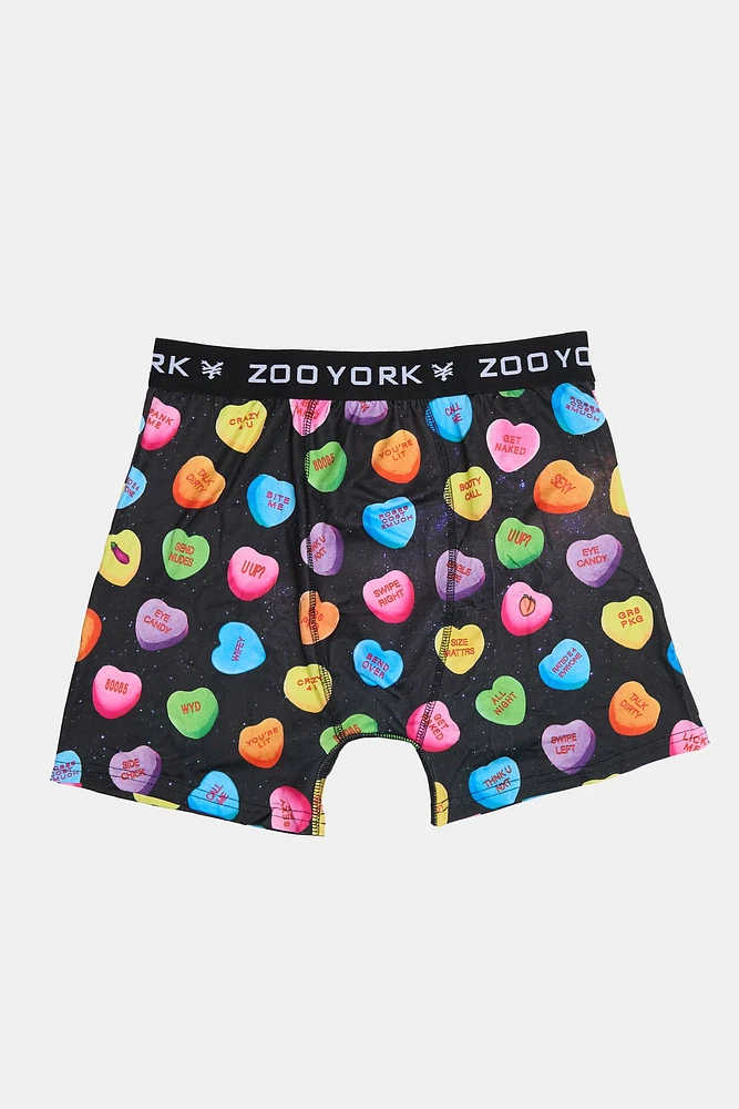 Zoo York Mens Conversation Hearts Boxer Brief - Multi /