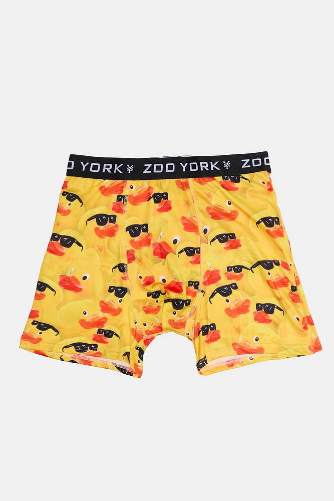 Zoo York Mens Cool Rubber Ducky Boxer Brief - Yellow /