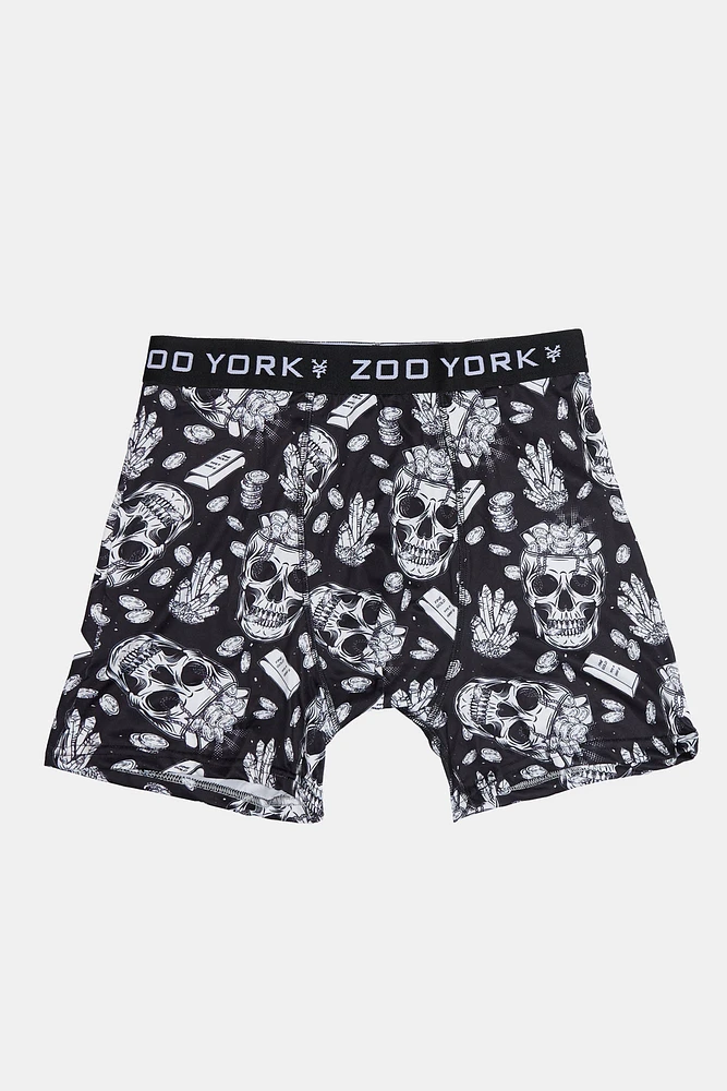 Zoo York Mens Black & White Skulls Boxer Brief - /