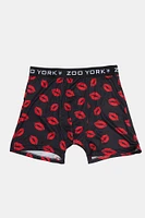 Zoo York Mens Red Lips Boxer Brief - Black /