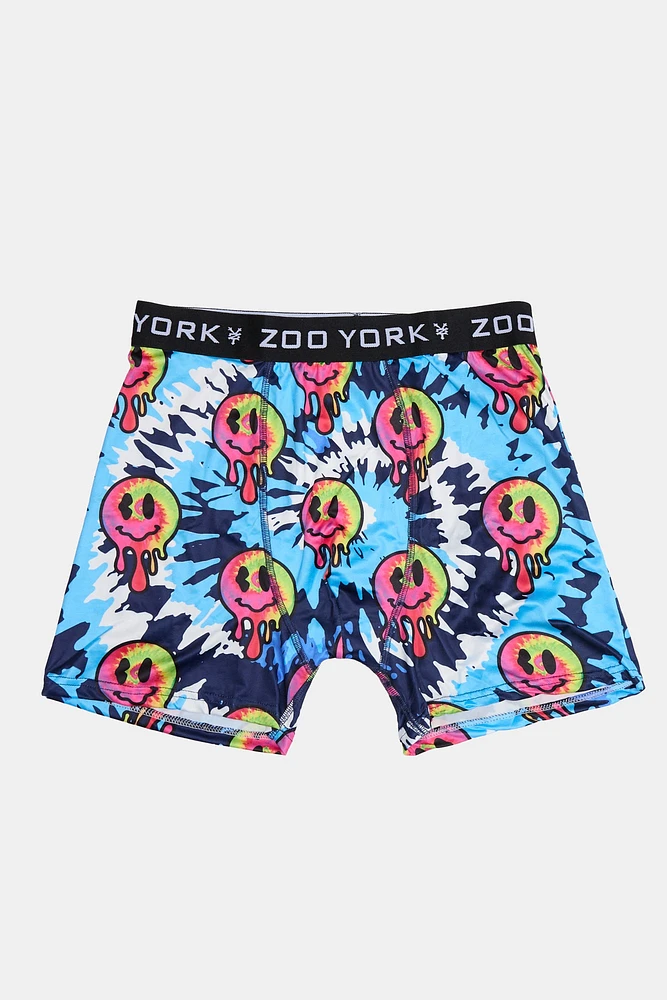 Zoo York Mens Tie-Dye Smiley Boxer Brief - Multi /