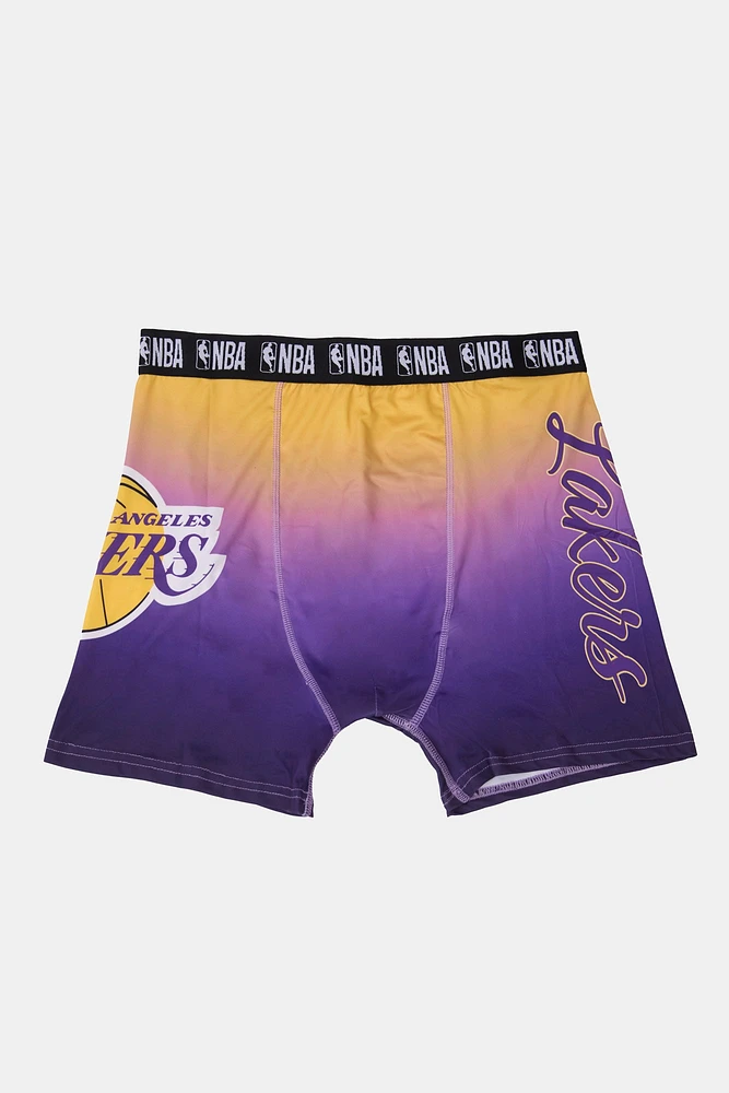 Mens Los Angeles Lakers Logo Boxer Brief - Purple /