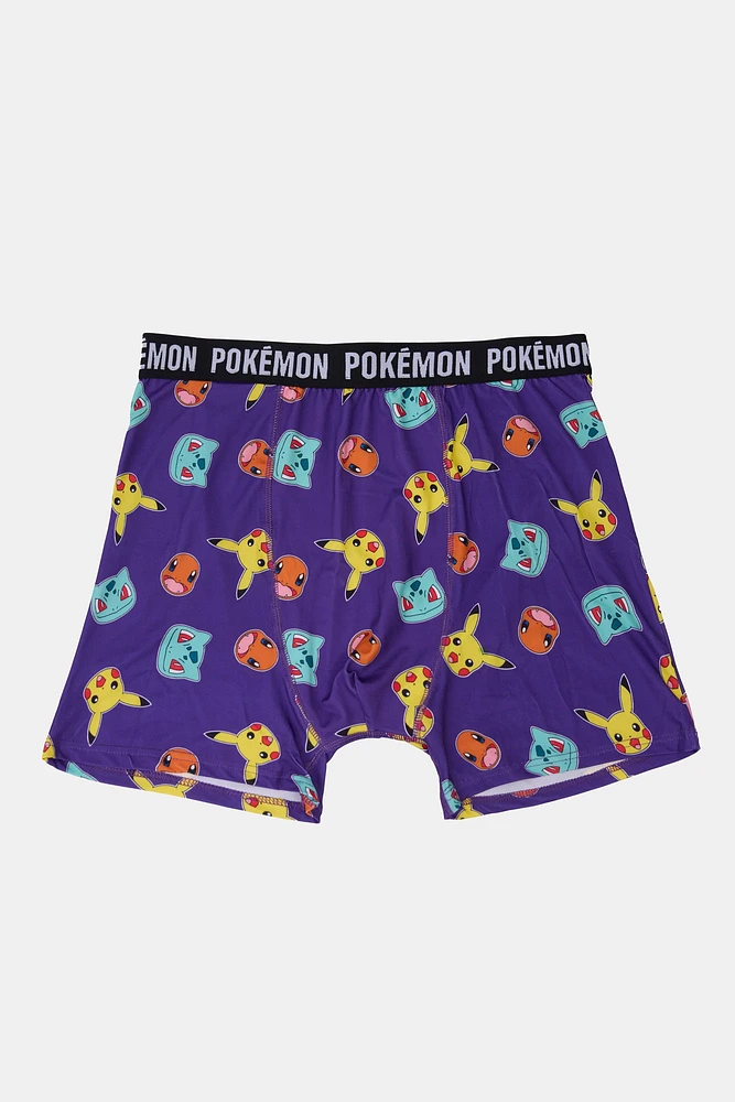 Mens Pokémon Boxer Brief - Purple /