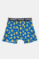 Mens Pokémon Pikachu Boxer Brief - Blue /